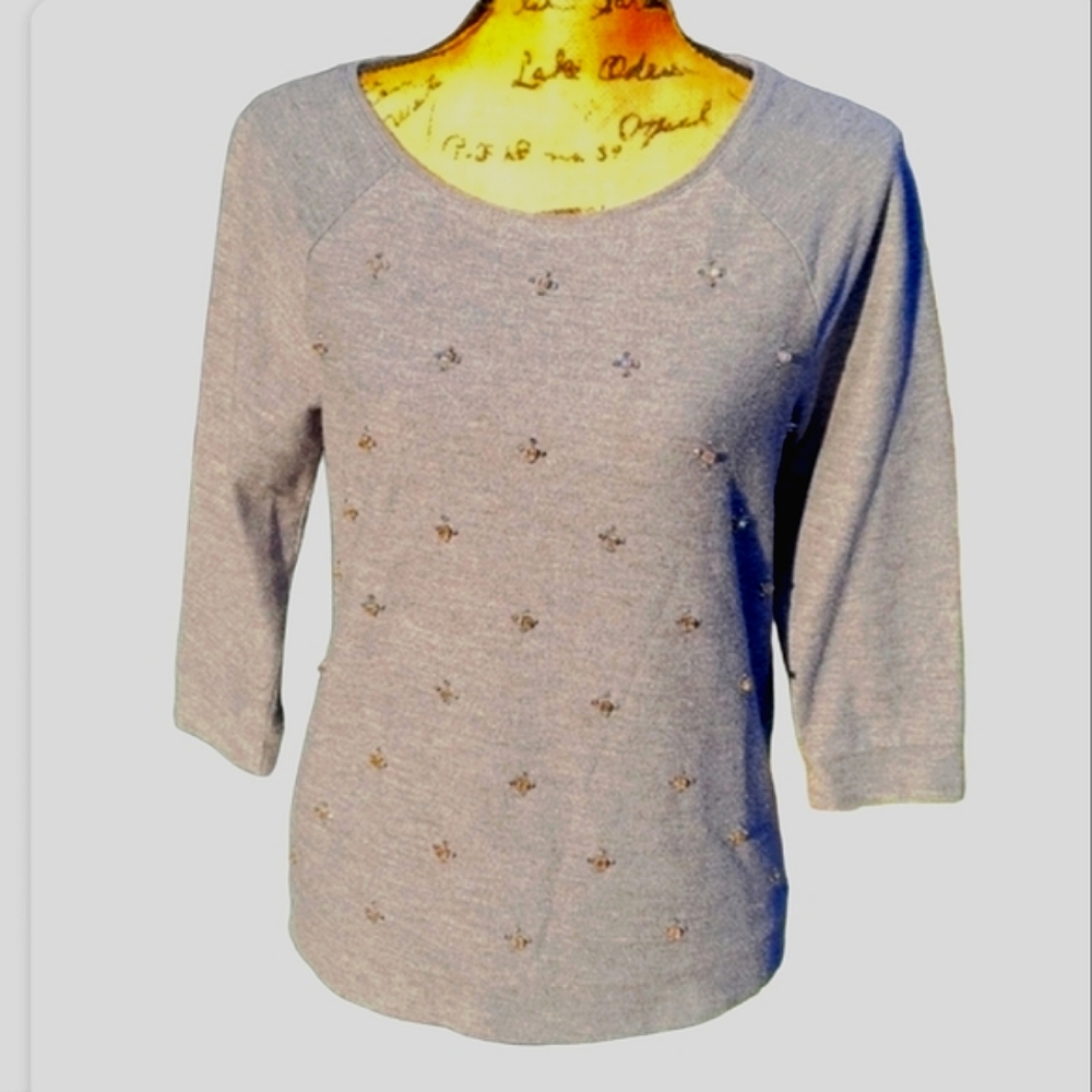 LOFT Rhinestone Embellished Top